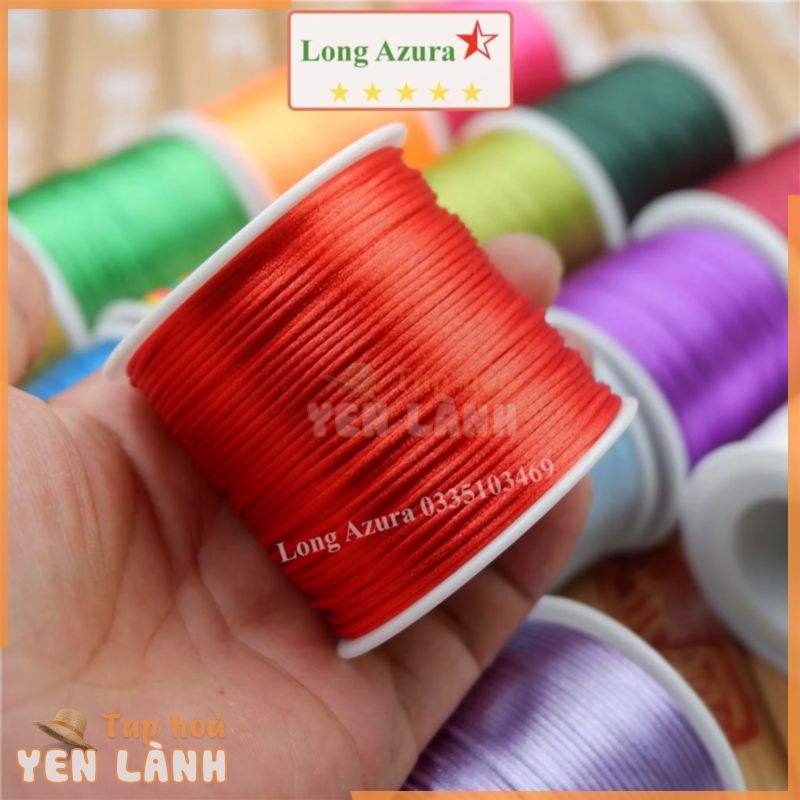 Dây làm vòng tay, Long Azura, đủ cỡ 1mm, 2mm, 2.5mm, vòng tay đôi, cặp, nam, nữ, handmade, chỉ đỏ, may mắn