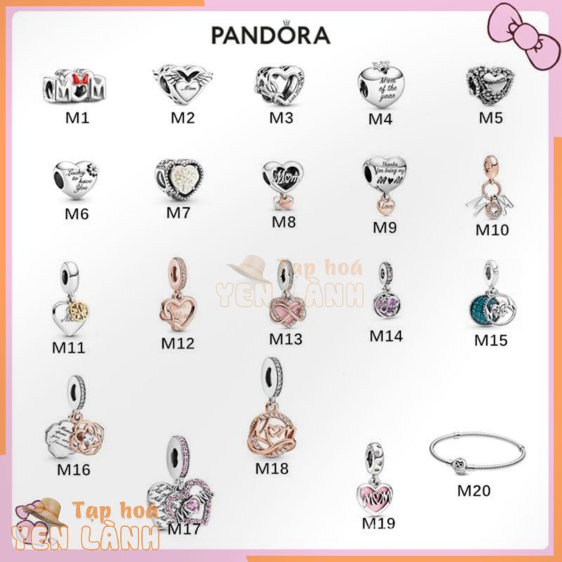 PANDORA [Hàng Sẵn Sàng]✶℗Vòng Tay Charm Mạ Bạc 925 Kiểu Dáng Độc Đáo, Thời Trang Cho Nữ