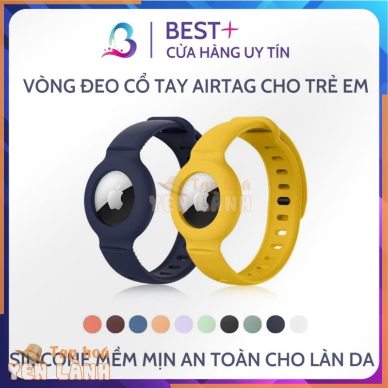 Vòng Dây Đeo Tay Cho Apple AirTag Người Già Trẻ Em Chất Liệu Silicon Chất Lượng Cao Siêu Bền Đẹp