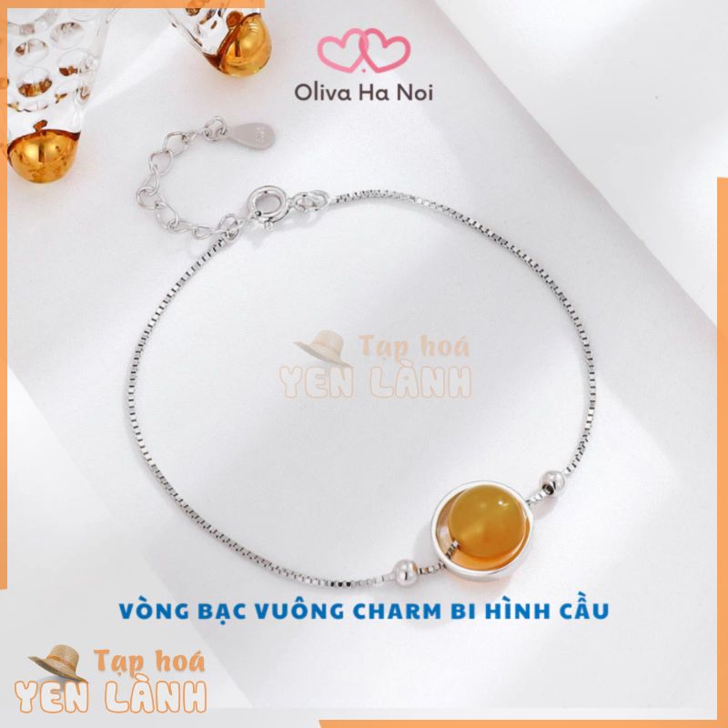 Vòng tay bạc 925 nữ quà tặng người yêu lắc tay đá phong thuỷ năng lượng các mệnh Kim, Thủy, Mộc, Hỏa, Thổ