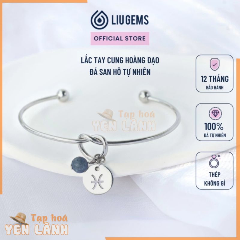 Vòng Tay 12 Cung Hoàng Đạo Liugems Thép Không Gỉ Mix Đá Tự Nhiên Phong Thuỷ Tinh Tế VT01