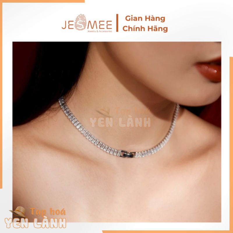 Vòng cổ nữ choker nữ đính đá Emerald JESMEE có thể tách thành vòng tay – H5820