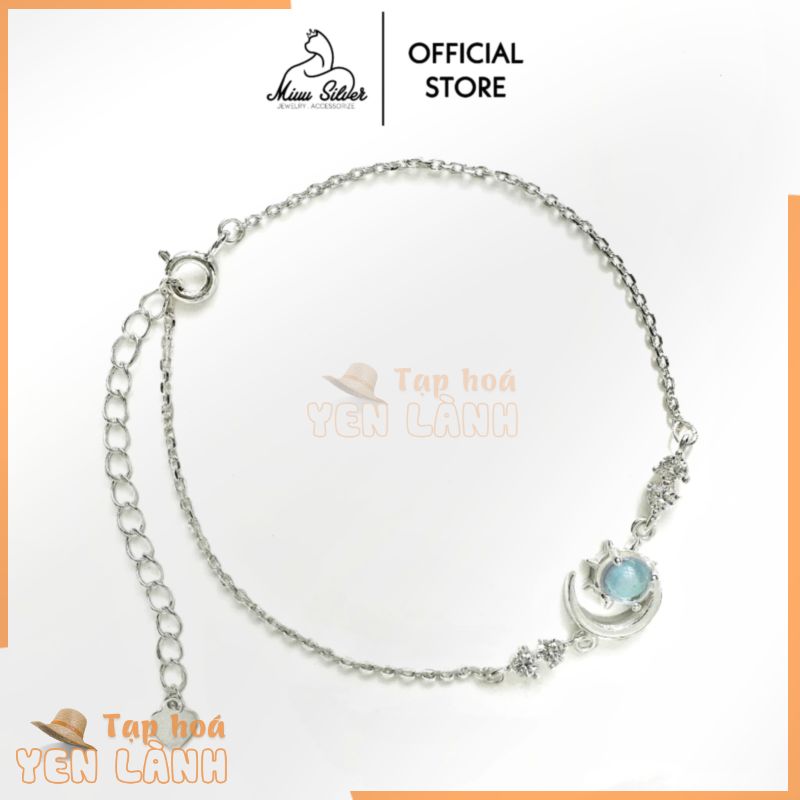 Vòng tay bạc Miuu Silver, lắc tay đá mặt trăng Moonstone