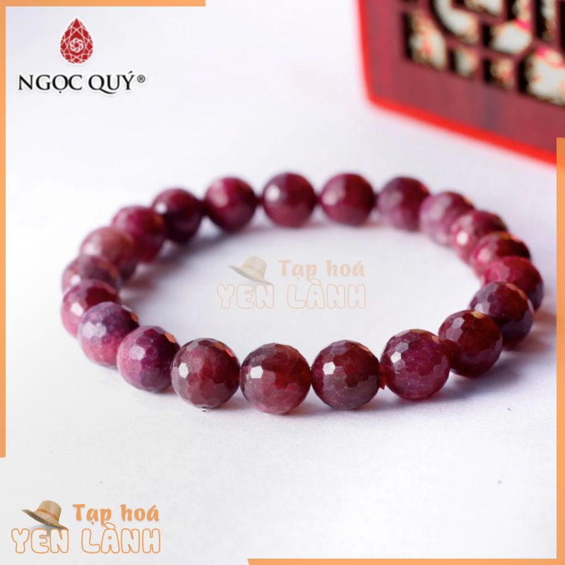 Vòng tay hạt facet đá ruby nam phi – Ngọc Quý