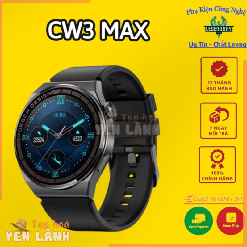 Đồng Hồ Thông Minh CW3 Max( MD3 Max), Đồng Hồ Thông Minh Mặt Tròn, Tặng Dây Da Đi Kèm, Dễ Sử Dụng. Bảo Hành 12 Tháng