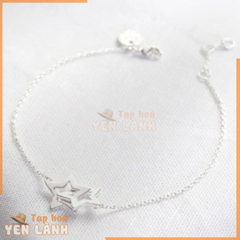 lắc tay bạc sao đôi cao cấp   YN JEWELRY