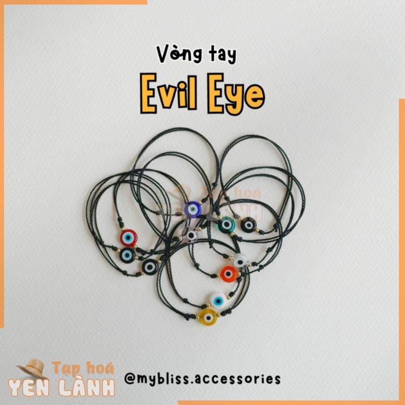 [VÒNG TAY] Evil Eye dây wax chống nước Bliss Accessories