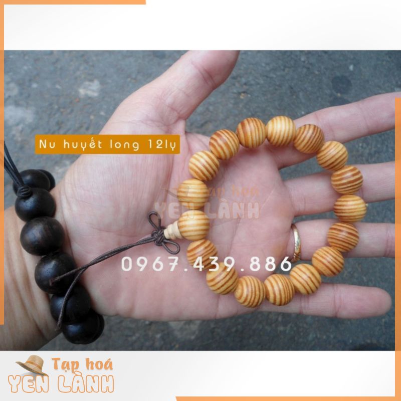 Vòng đeo tay gỗ huyết long – thông đỏ 12ly