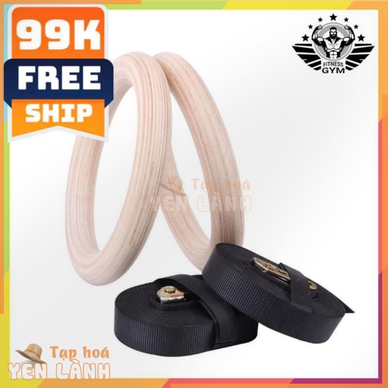 FREESHIP  Bộ vòng xà tay Ring Dip 2021 bằng gỗ /⭐ giá rẻ ⭐/ Dụng cụ tập street workout | hn & tphcm