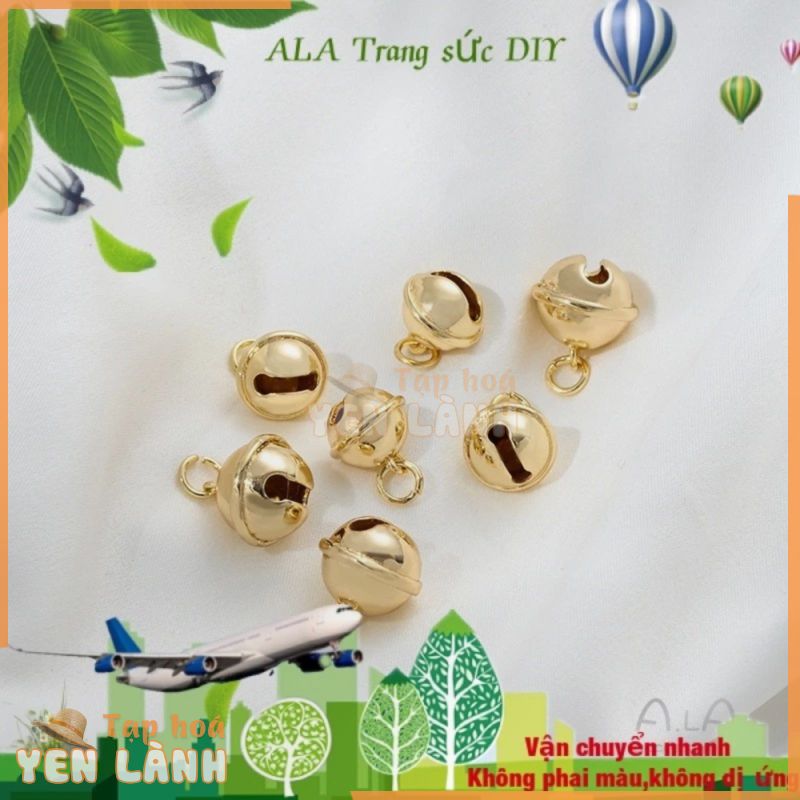 Trang sức Phụ Kiện DIY Giữ Màu Sắc 14K Mạ Vàng Dày Phong Cách Kết Cấu Có Thể Nhẫn Chuông Mặt Dây Chuyền Tay DIY Vòng Tay Vòng Cổ Trang Sức Handmade Mặt Dây Chuyền [Vòng tay Mặt dây chuyền/Vòng cổ]