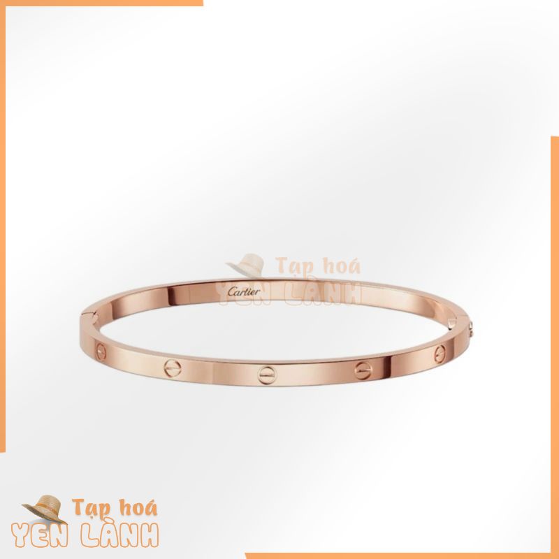 2024 Cartier LOVE Series Khóa Phiên Bản 4mm Vòng Tay 18K Đồng Mạ Vàng Không Phai Màu Thương Hiệu logo Vòng Tay Trang Sức Thời Trang 17cm / 19cm