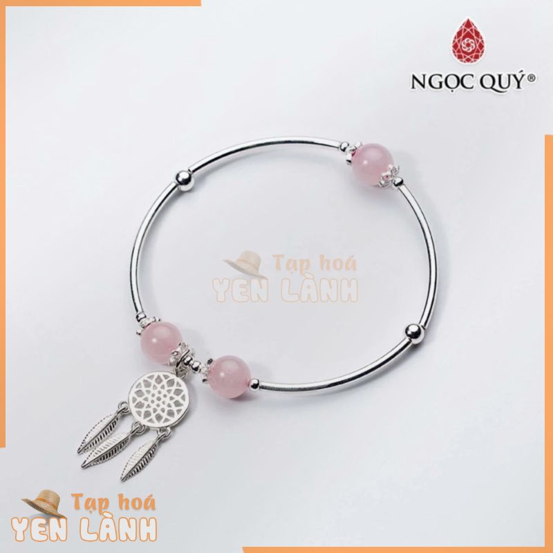 Vòng tay bạc TA hồng charm Dreamcatcher – Ngọc Quý