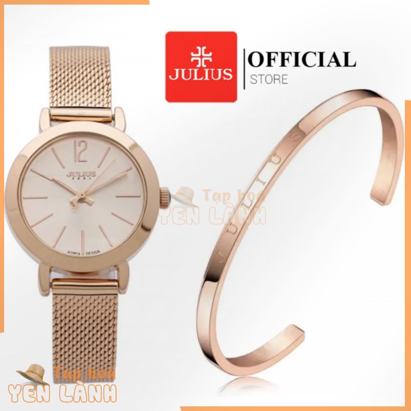 Combo Đồng hồ nữ Julius Ja-732 + vòng tay Julius | Julius Official