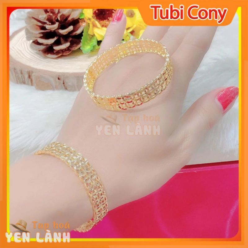 (01 chiếc) Vòng Tay Nữ Kim Tiền Hai Hàng Mạ Vàng 18k Đẹp – Dễ Phối Thời Trang – V113