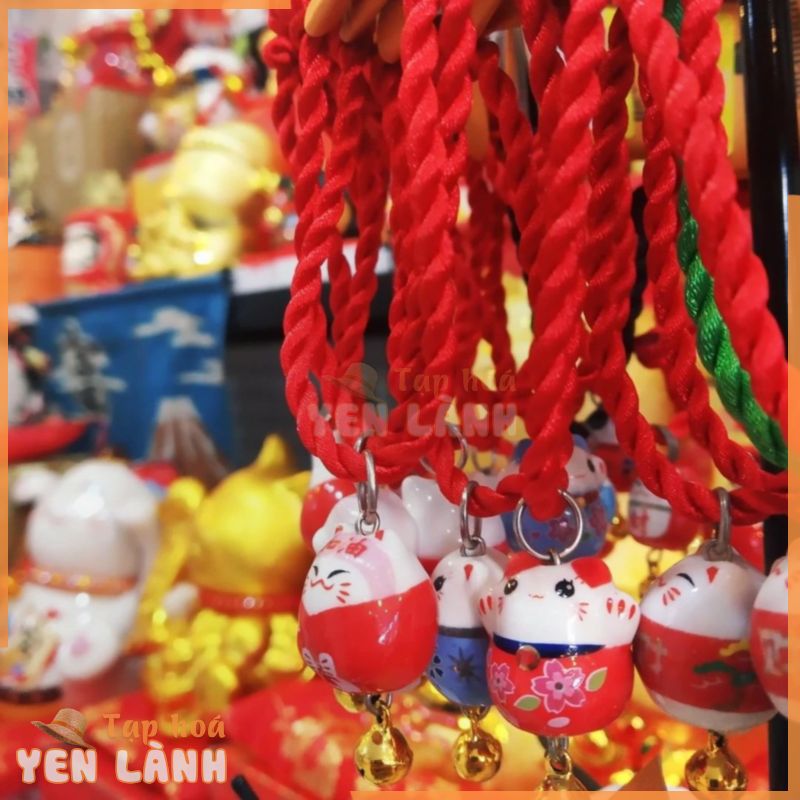 Vòng tay may mắn HANDMADE mèo thần tài phong thủy may mắn Maneki Neko