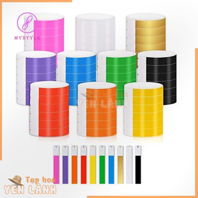 Set 1000 Vòng Đeo Tay Bằng Giấy Chống Nước 10 Màu Neon Thích Hợp Cho Sự Kiện / Tiệc Tùng