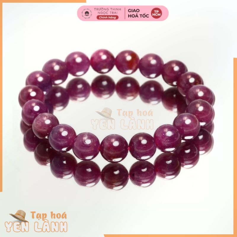 Vòng Tay Ruby Nam Phi Hồng Đậm Size 7ly-9ly Lắc Tay Phong Thủy Tinh Tế – Ngọc Trai Trường Thịnh