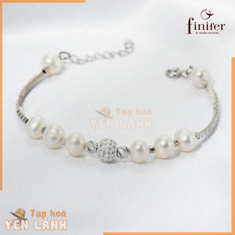 Vòng tay ngọc trai thật, bạc quý kim với thiết kế tinh xảo, thanh lịch – BF052 – Finifer by Hoang Gia Pearl