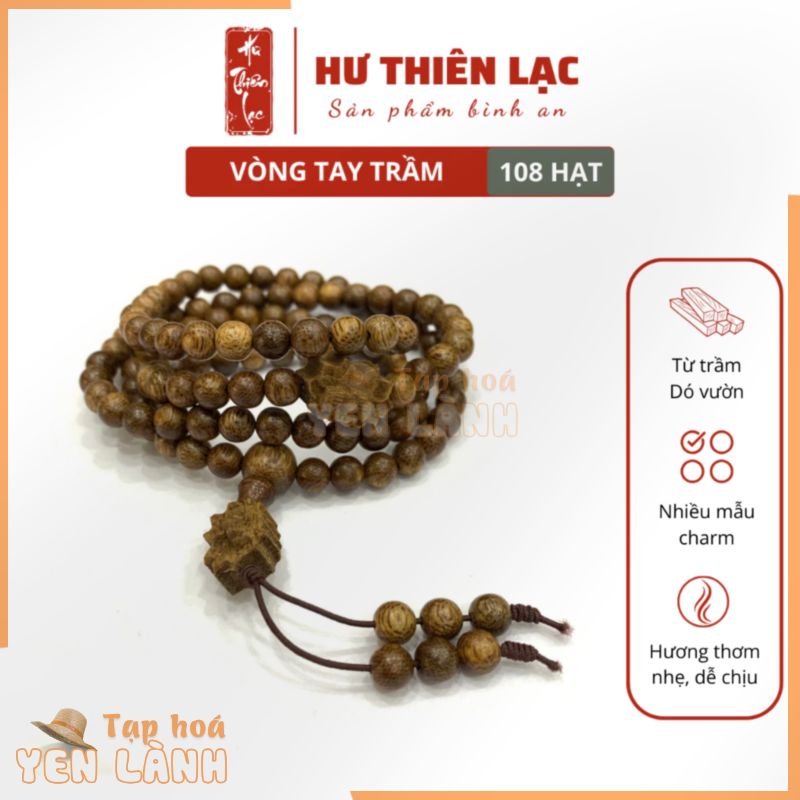 Vòng tay trầm hương 108 hạt – Mix charm nhiều mẫu