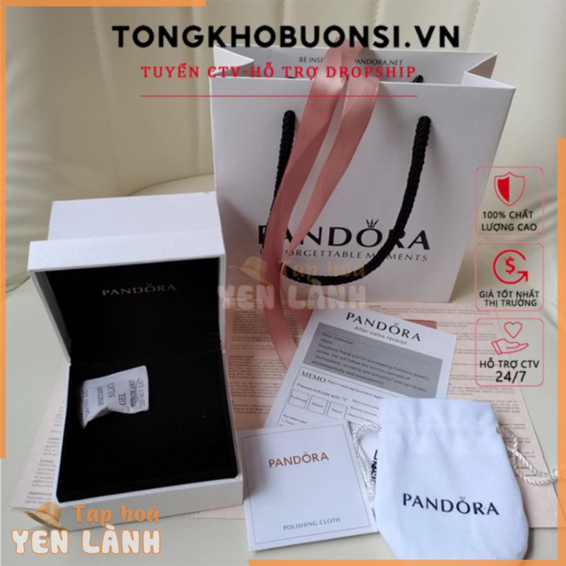 Hộp Pandora đầy đủ túi giấy chuẩn hãng – Hộp quà tặng – Hộp vòng tay , hộp nhẫn Pandora full combo