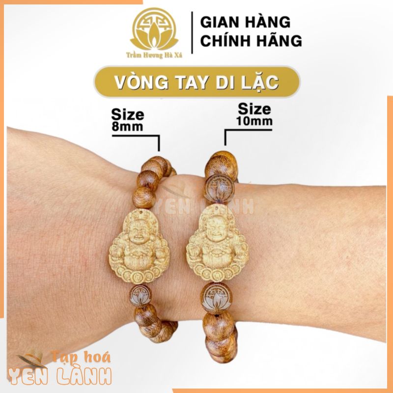 Vòng tay phật di lặc phong thủy Trầm Hương Hà Xá may mắn, bình an và tài lộc