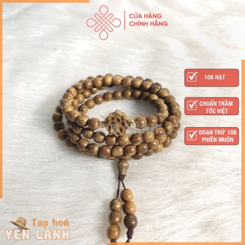 Vòng tay trầm hương 108 hạt mix charm hoa sen 6ly, 8ly – Cửa Hàng Phật Giáo Thái Linh