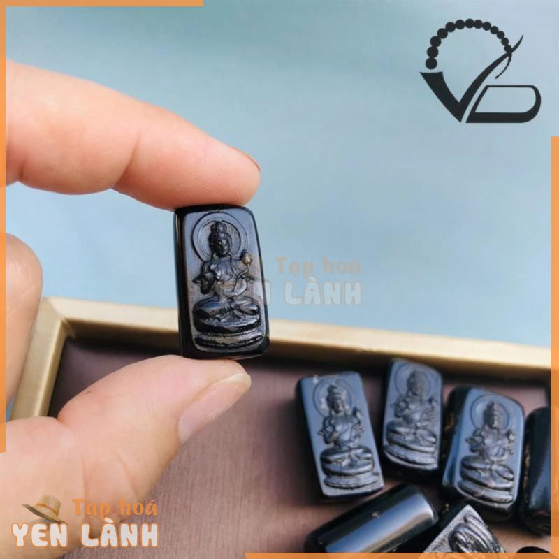 Charm Phật độ mệnh Đại Thế Chí San hô đen – Charm San hô đen xỏ vòng tay, dây chuyền Nam Nữ 23mm CNC VĂN BÉ