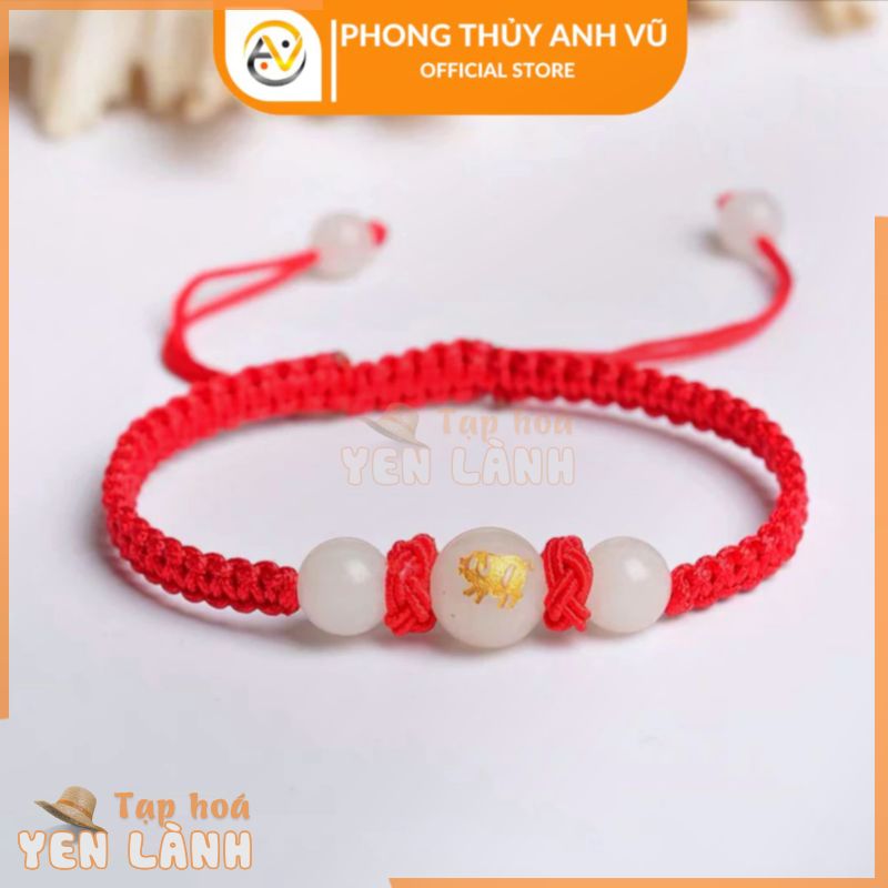 Vòng tay tuổi hợi – vòng chỉ đỏ may mắn – có khai quang điểm nhãn may mắn tài lộc – Phong Thủy Anh Vũ