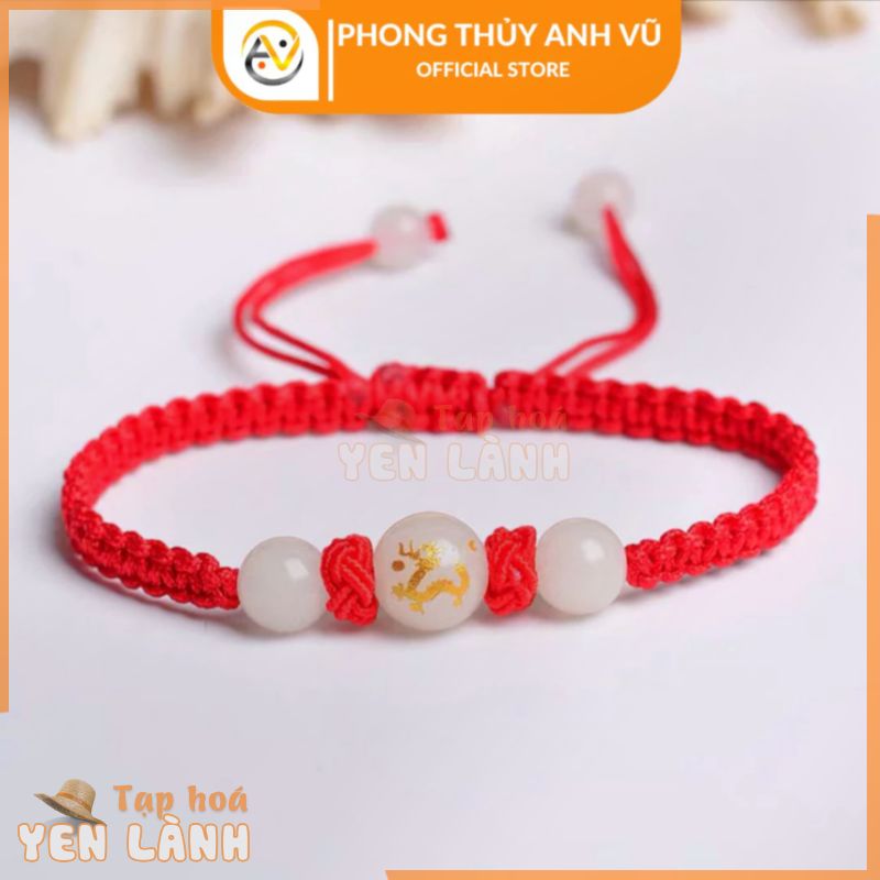 Vòng tết chỉ đỏ – vòng tay tuổi thìn – vòng 12 con giáp – có khai quang điểm nhãn may mắn – Phong Thủy Anh Vũ