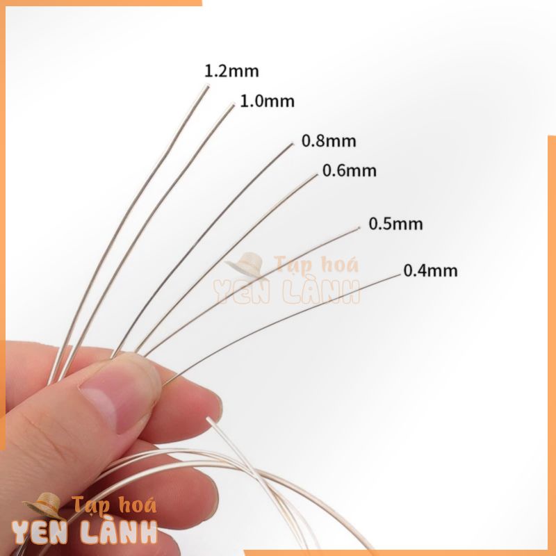 Dây bạc 925 ren kim loại dùng làm vòng cổ/ vòng tay/ bông tai trang sức 0.4-1.2mm