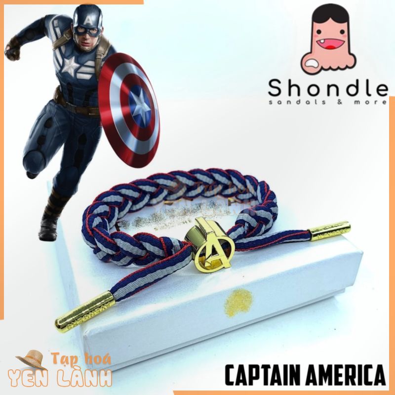 Vòng Tay nam nữ Shondle – Mavel CaptainAmerica,Tặng móc khoá , Full Box ,Hình Thật