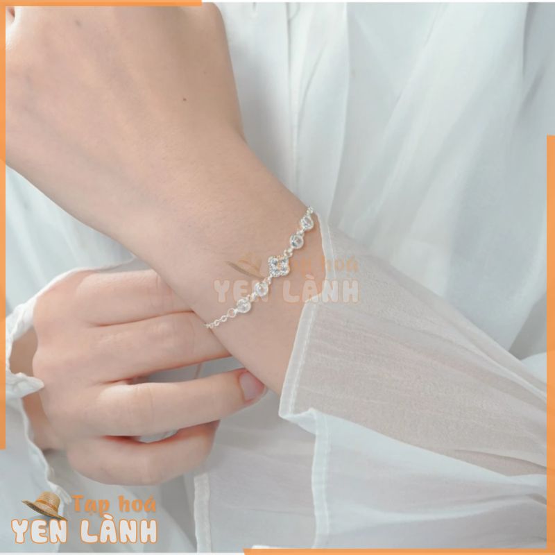 Vòng tay Pandora bạc nữ s925 Floral Lucky Stone Bracelet Silver – Vòng tay Pandora bạc 2213SV