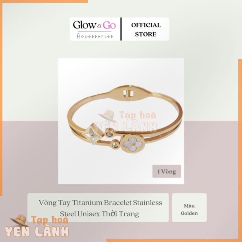 Vòng Tay Nữ Cao Cấp Titanium Hot Trend Bracelet Stainless Steel Unisex Cao Cấp Thời Trang – No.132