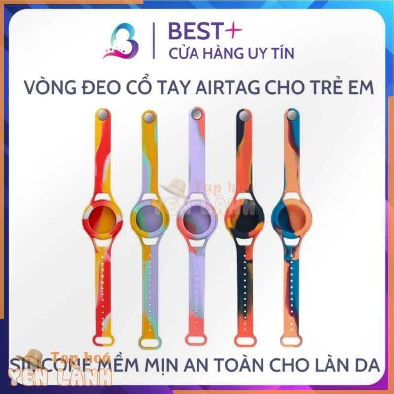 Vòng dây đeo tay cho Apple AirTag trẻ em người già chất liệu silicon chất lượng cao siêu bền đẹp