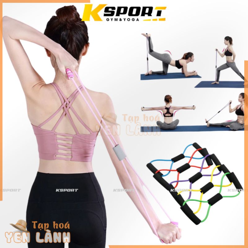 Dây Kéo Tập Gym, Dây Đàn Hồi Kháng Lực Tập Tập Tay Đa Năng Vòng Số 8 Dành Cho Nam Nữ Dụng Cụ Thể Thao Tập Gym