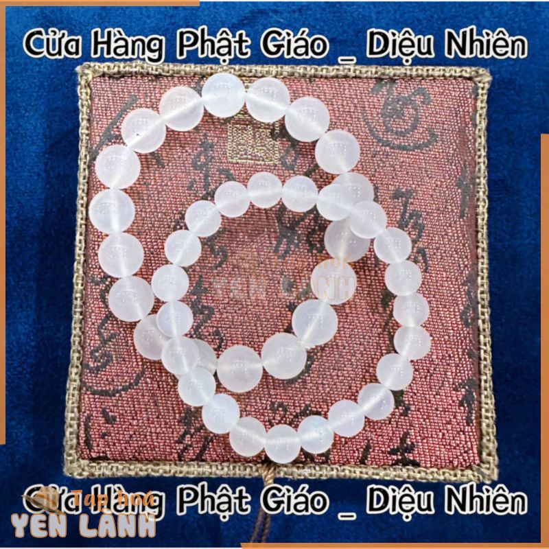 Vòng Đeo Tay Chuỗi Hạt Đá Thạch Anh trắng Tự Nhiên Tốt Cho Sức Khỏe ( 8mm – 10mm)