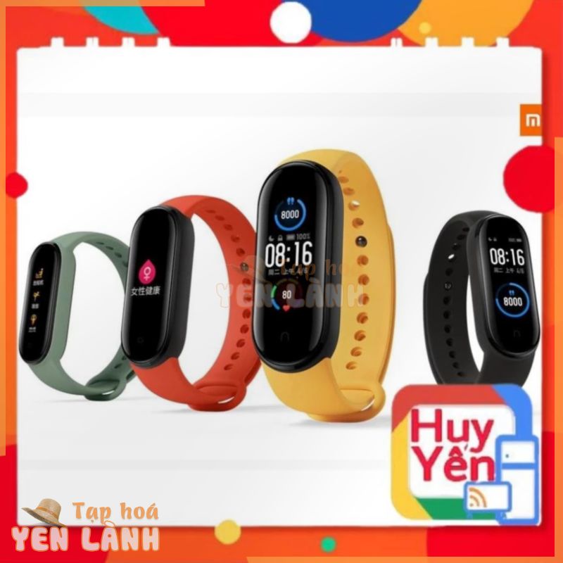 Vòng tay theo dõi sức khoẻ Mi Band 5 Xiaomi Tiếng Việt Miband 5