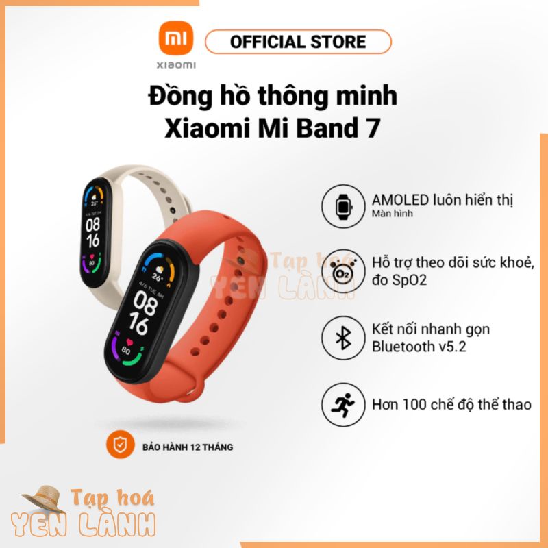 [Mã ELBAUCN1 Giảm 5%] Vòng đeo tay thông minh Xiaomi Mi Band 7 | Màu đen | Chống nước 5 ATM | 180 mAh