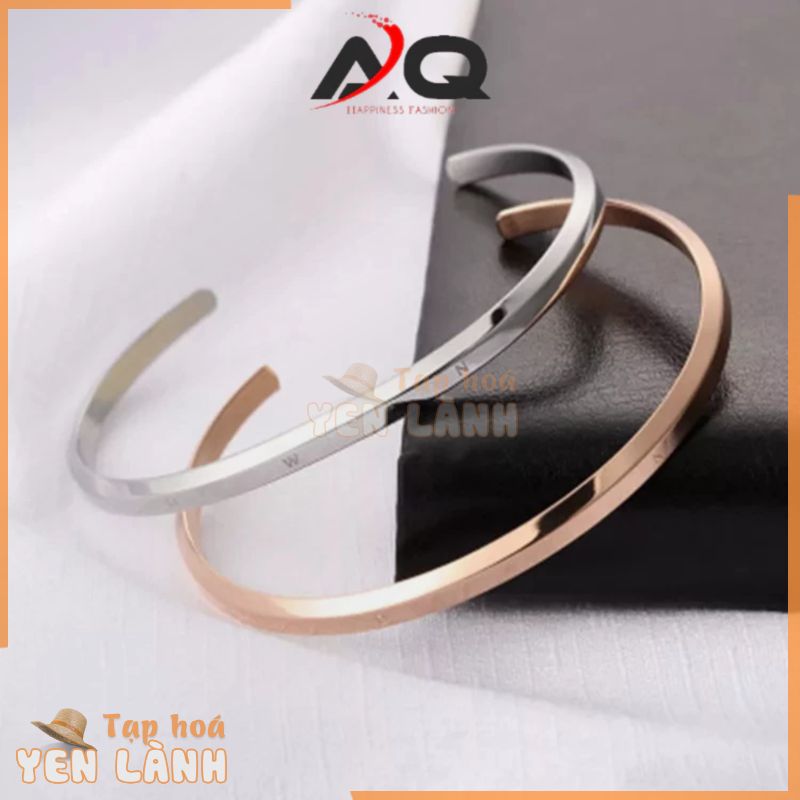 Vòng Tay cuff lắc tay Đôi Cuff Unisex Bản Đẹp chất titan Không Gỉ Twenty Jewelry Nam Nữ Tình Yêu AQ STORE