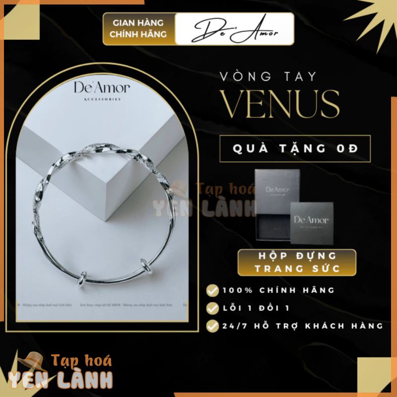 [MIỄN PHÍ KHẮC TÊN] Vòng tay bạc nữ S999 – Vòng tay Venus De’Amor – VT008