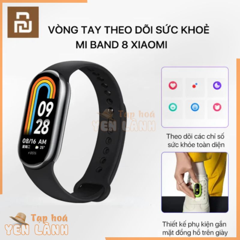 Miband 8 – Vòng Đeo Tay Thông Minh Xiaomi Mi Band 8 – Màn Hình AMOLED 1.62” 150 Sport Modes – Bản Full Tiếng Việt