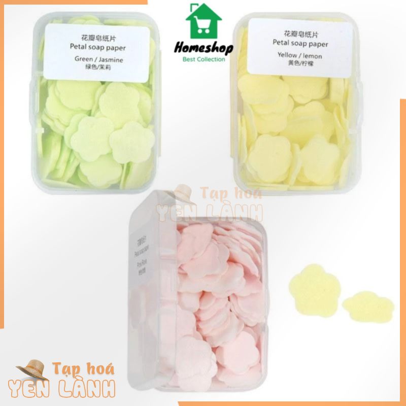 PVN46871 Xà Bông Rửa Tay Hình Bông Hoa, Xà Phòng Giấy Bỏ Túi Đi Du Lịch Đi Ra Ngoài Tiện Lợi