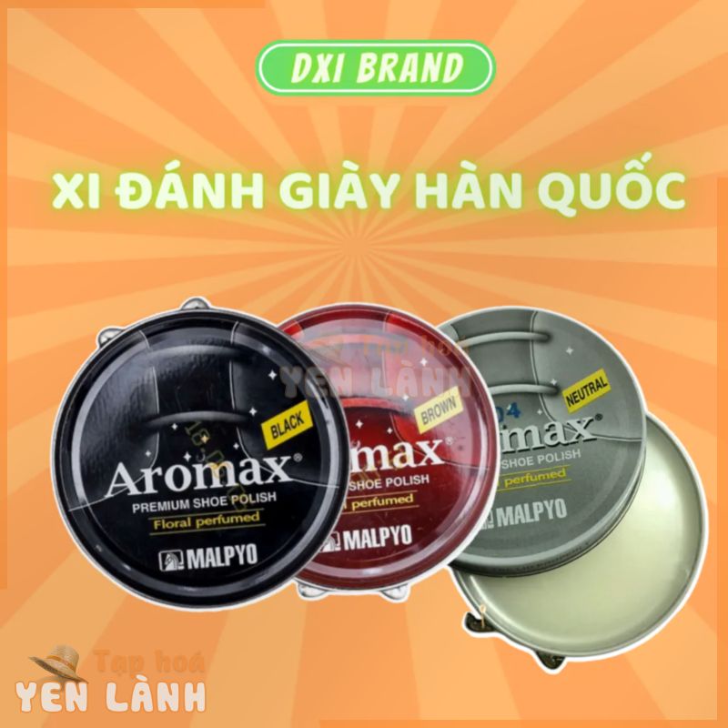 Xi Đánh Giày Aromax, kiwi màu đen, trắng Hàn quốc, xi sáp đánh đồ da, ví, thắt lưng, khử mùi phục hồi vết xước