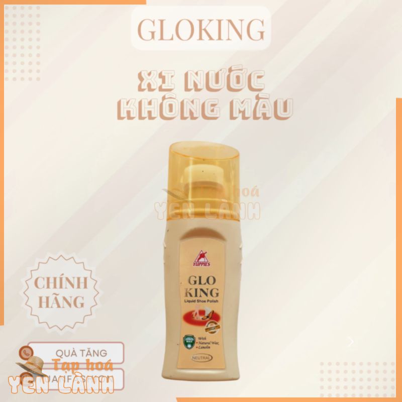 [Nhập khẩu chính hãng] Xi đánh giày nước Glo King Malaysia (không màu)