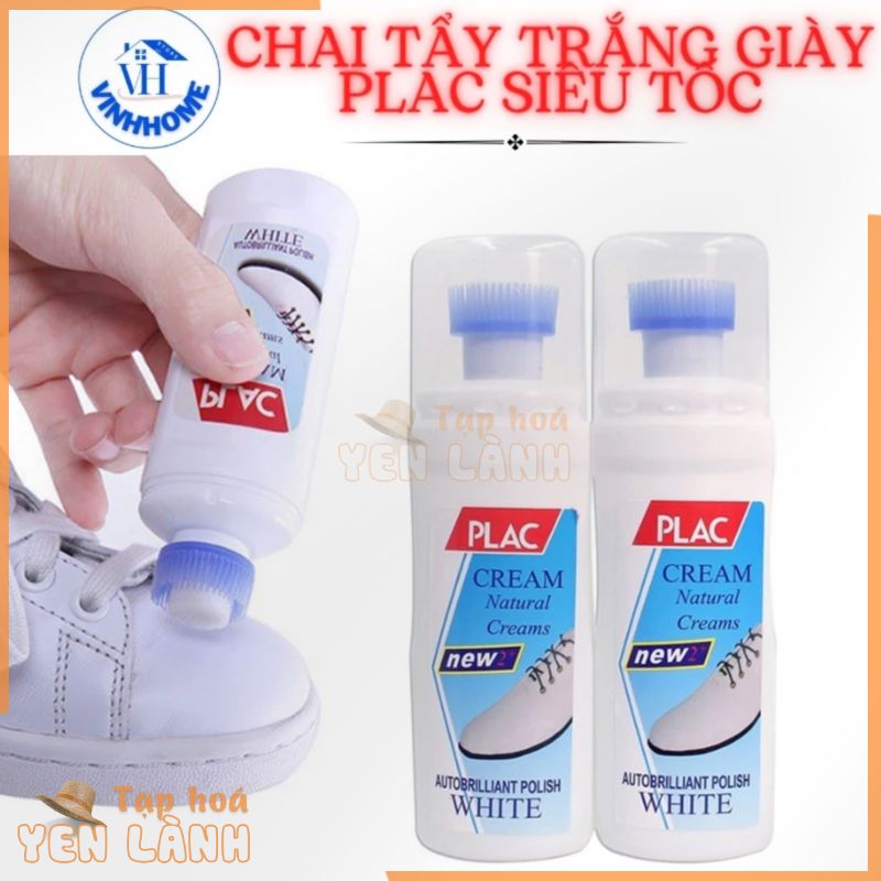 Chai Tẩy Trắng Giày Dép Plac – Dung Dịch xịt tẩy trắng giày dép, túi xách dung tích 75ml tiện dụng